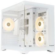  Корпус HSPD F330 (F330-TGWH-ARGB), без БП, Panoramic Mini-tower, White, TG, 0.5 SPCC, 3x120mm ARGB mATX, mITX 160/400/200mm 1x2.5", 2x3.5", 4x 