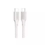  Кабель UGREEN L502 (35204) USB-C to USB-C PD Fast Charging Braided Cable 5A Max 0.5m White 