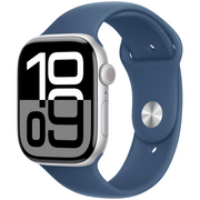  Smart-часы Apple Watch Series 10 (MWWL3LW/A) 46мм 2.1" OLED корп.серебристый Sport Band рем.синий разм.брасл. 140-190мм 