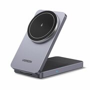 Беспроводное ЗУ UGREEN W528 (45056) 2-in-1 Wireless Charger for Iphone 7.5W & AirPods with Cable C-C 1m Gray 