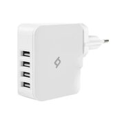  СЗУ TTEC 2SC02B Quattro Worldwide Travel Charger 5.1A/25W 4 USB Port White 