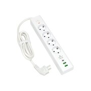  Сетевой фильтр Cablexpert Exnovo EXN-4-CU2-W-2 белый, 3 розетки 
