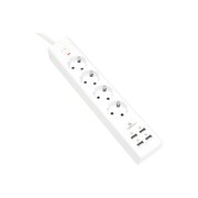  Сетевой фильтр Cablexpert Exnovo EXN-4-U4-W-2 белый, 4 розетки 