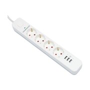  Сетевой фильтр Гарнизон EPS-4-U3-W-2 белый, 4 розетки 2м 