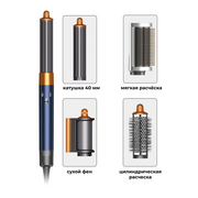  Мультистайлер SenCiciMen Airwrap (Gold/Blue) 4 насадки EU 
