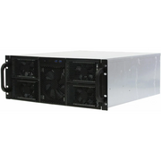  Корпус Procase RE411-D0H16-FE-65 4U, 0x5.25+16HDD, черный, без блока питания, глубина 650мм, MB EATX 12"x13", панель вентиляторов 3*120x25 PWM 