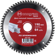  Диск пильный по дереву Monogram 087-249 d-190мм d посад-30мм циркулярные пилы 