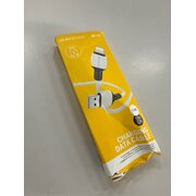  УЦ Дата-кабель BOROFONE BX84 Rise charging data cable Lightning 1м белый (плохая упаковка) 