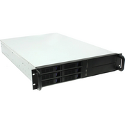  Корпус Procase ES206S-SATA3-B-0 2U 6 SATAII/SAS hotswap HDD, глубина 550мм, MB 12"x10.5", без Б/П,черный 