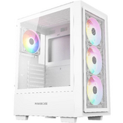  Корпус Powercase Mistral AY4W ARGB (CMAYW-A4), Tempered Glass, 4x 120mm ARGB Fans, белый, ATX 
