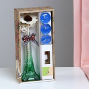 Набор подарочный "Париж": ваза,свечи,аромамасло жасмин,декор, "Богатство Аромата", 8 марта (4355355) 