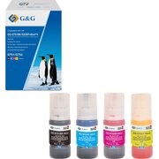  Чернила G&G GG-GT51BK/52CMY-45ml*4 GT51/52 голубой/пурпурный/желтый/черный набор 4x45мл для HP Ink Tank 115/310/315/318/319/515/615 Wireless 410/415/4 
