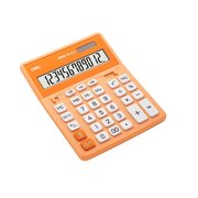  Калькулятор настольный Deli EM888A-OR оранжевый/белый 