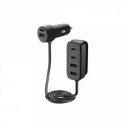  АЗУ TTEC 2CKP06S SmartCharger 6in1 PD 90W Car Fast Charger 3 USB-C + 3 USB-A Black 