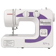  Швейная машина JANOME XV-5  белый/фиолетовый 