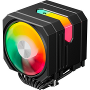  Кулер upHere UP2KC8C Black ARGB / 8HPx6mm, 280W TDP, dual tower, 2x120mm ARGB fans, 600-1650RPM, 68 CFM, 25dBA 