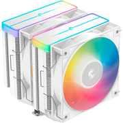  Кулер DEEPCOOL AG620 WH ARGB V2 LGA20XX/1700/1200/115X/AM5/AM4 (TDP 260W, PWM, ARGB Dual Fan 120mm, 6 тепл. трубок, белый) Ret 