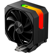  Кулер upHere UP1KC4 Black / 4HPx6mm, 230W TDP, single tower, 1x120mm fan, 600-1650RPM, 68 CFM, 25dBA, ARGB cover 