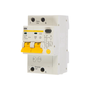  Дифавтомат IEK АД12М (MAD12-2-025-C-030) 25A тип C 4.5kA 30мА A 2П 230В белый 