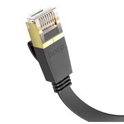  Кабель сетевой HOCO US07 General pure copper flat network cable L-3M black 