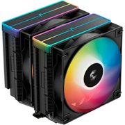  Кулер DEEPCOOL AG620 BK ARGB V2 LGA20XX/1700/1200/115X/AM5/AM4 (TDP 260W, PWM, ARGB Dual Fan 120mm, 6 тепл. трубок, черный) Ret 