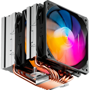 Кулер upHere D6SEC Black ARGB / 6HPx6mm, 260W TDP, dual tower, 2x120mm ARGB fans, 600-1600RPM, 68.2 CFM, 25dBA 