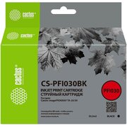  Картридж струйный Cactus CS-PFI030BK PFI-030BK черный пигментный 55мл для Canon imagePrograf TA-20/30 
