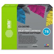  Картридж струйный Cactus CS-C6578D №78 голубой/пурпурный/желтый 19мл для HP DJ 900/1220C/PS P000/P1100 