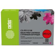  Картридж струйный Cactus CS-PFI121M PFI-121 M пурп.пигм. 130мл для Canon imagePrograf TM-250/255/350/355 