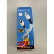  УЦ Дата-кабель BOROFONE BX79 iP PD silicone charging Lightning, 1м белый (плохая упаковка) 