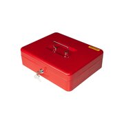  Ящик для денег Silwerhof 90x300x240 красный сталь 1.66кг 