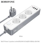  Сетевой фильтр BOROFONE BAC9 Power 3-position socket PD20W/1C3AEU/GERL=2M 