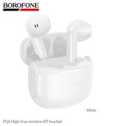  Наушники bluetooth BOROFONE FQ8 High true wireless белый 