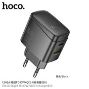  СЗУ HOCO CS61A Bright PD30W+QC3.0 черный 