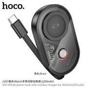  Аккумулятор внешний резервный HOCO J145 Whale with wireless charger for iWatch 1200mAh черный 