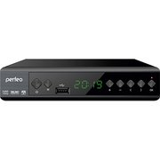  Ресивер DVB-T2 Perfeo "STYLE" PF_A4414 черный DVB-T, DVB-T2, IPTV  через Wi-Fi адаптер (адаптер в комплект не входит) 
