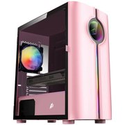  Корпус 1STPLAYER Infinite Space IS3 Pink (IS3-PK-1F2-W) / mATX, TG / 1x120mm RGB fan inc. 