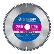  Диск пильный по алюм./дер./ЛДСП Зубр 36907-255-30-100_z01 d-255мм d(посад.)-30мм (торцовочные пилы) 