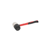  Киянка резиновая Kranz KR-12-8154 680 г, черно-белая, фибергласовая рукоятка 