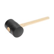  Киянка резиновая Kranz KR-12-8146 1130 г, черная, деревянная рукоятка 