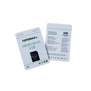  Карта памяти TOPOMAX microSDHC 4GB Class10 + adapter нс 