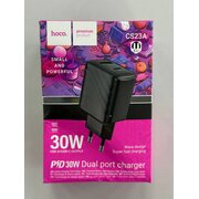  УЦ СЗУ HOCO CS23A Sunlight dual port PD30W+QC3.0 черный (плохая упаковка) 