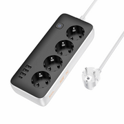  Сетевой фильтр HOCO AC21 Sunlight 4-bit (1C3A) desktop socket EU/GER черный 