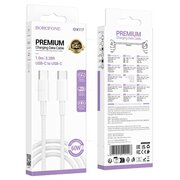  Дата-кабель BOROFONE BX117 Source 60W (C to C) белый 