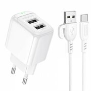  СЗУ BOROFONE BAS41A Potential dual-port Micro белый 