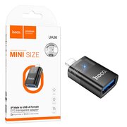  Переходник HOCO UA36 iP to USB OTG черный 