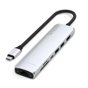  Док-станция Satechi 7-in-1 USB-C Slim Multiport Adapter with Ethernet (ST-P7SS) Серебристый 