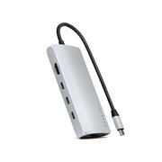  Док-станция Satechi USB-C Multiport Adapter 8K With Ethernet V3 (ST-P8KES) Серебристый 