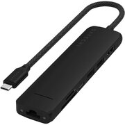  Док-станция Satechi 7-in-1 USB-C Slim Multiport Adapter with Ethernet (ST-P7SK) Черный 