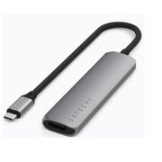  Док-станция Satechi 4-in-1 USB-C Slim Multiport Adapter 4K (ST-P4SM) Серый 